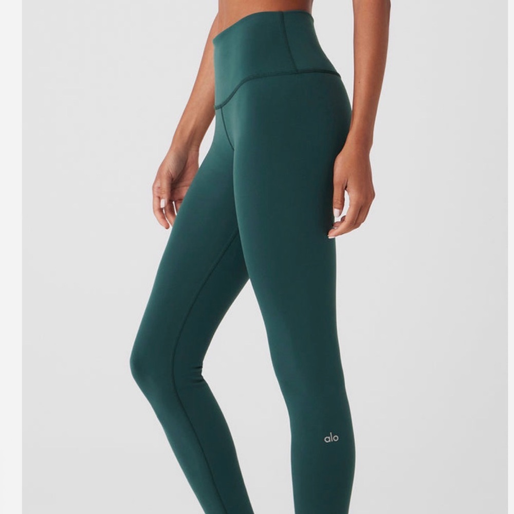 ALO XS 7/8 HIGH WAIST AIRLIFT LEGGING - Midnight Green NWT